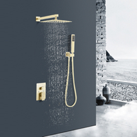 Ensemble de douches JDOOR Hotel Gold Set de mélangeur de douche de salle de bain